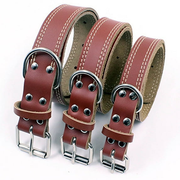 CoreLife Vegan Leather Dog Collar Premium Walking / Training Padded Dog Collars for Small Medium Large Dogs