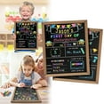 thumbnail image 1 of CoreLiving 10x11 Inch Double-Sided Chalkboard Sign, Reusable Wooden First & Last Day Chalk Board for Preschool, Kindergarten & First Grade Photo Props, 1 Count, 1 of 9