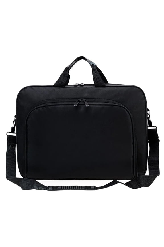 15.6 Inch Laptop Bag for Men Women, Water Resistant Business Briefcase Messenger Bag, Premium Office Work Computer Carrying Case with Adjustable Shoulder Strap, Fits Notebook, Black