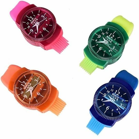 CoreLiving 3 in 1 Watch Shape Pencil Sharpener Manual Handheld Pencil Cutter Compact Portable Sharpener for Colored Pencils Lip Liner Crayons Office Desk Supplies (1 Count)