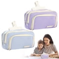 thumbnail image 1 of CoreLiving 3 Compartments Big Capacity Pencil Case Pen Bag Large Pencil Pouch Box Holder Aesthetic Cosmetic Makeup Organizer Travel Office Supplies Gifts for Women Women Men Adults, 1 of 10