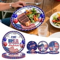 thumbnail image 1 of CoreLiving 4th of July Paper Plates Red White Blue Disposable Tableware Star Design Heavy Duty 7 Inch for Fourth of July Memorial Day BBQ Summer Party 10 Plates, 1 of 5
