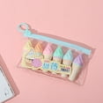 thumbnail image 1 of CoreLiving 6-Pack Cute Mini Highlighters Assorted Pastel Colors Ice Cream Shape Fluorescent Marker Pens No Bleed for Journaling Planning Bible Annotation Office Supplies, 1 of 8