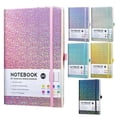 thumbnail image 1 of CoreLiving A5 Hardcover Sparkle Journal Grey Glitter Notebook Never Peel Off Design College Ruled Lined Pages for Women Teens Writing Note Taking Office Work Gift, 1 of 8