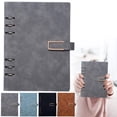 thumbnail image 1 of CoreLiving A5 Refillable Planner Notebook 6 Ring Genuine Leather Binder Journal with 100 Sheets Lined Paper, 8 Dividers, Inner Pockets, 6.8" x 9.1", 1 of 10