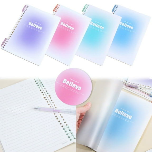 CoreLiving A5 Spiral Journal Notebook Hardcover Plastic Cover Lined Pages Removable Binding Spiral Notebook for Men Work Travel Writing Office Black Leather Look Journal Style 60 Sheets 120 Pages