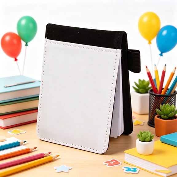 CoreLiving A6 Sublimation Journal Blank Notebook, Faux Leather Hardcover Notepad, Plain White Pages for Writing Sketching, Customizable Cover, 1 Pack