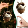thumbnail image 1 of CoreLiving Acorn Christmas Ornaments, Forest Animal Woodland Christmas Decor Set, Cozy Rustic Tree Hanging Ornaments, Cute 2D Flat Acrylic Pine Cone Decor for Home & Gift, 1 of 8