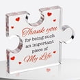 thumbnail image 1 of CoreLiving Acrylic Block Puzzle Gift for Wife Personalized Engraved Keepsake Paperweight 3.35 x 2.76 inch Valentine's Day Birthday Anniversary Christmas Gift Idea for Her, 1 of 8