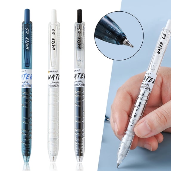 CoreLiving B2P Style Retractable Ballpoint Pen, 0.5mm Fine Point with Vibrant Black Gel Ink, Refillable Roller Ball Design Made from Recycled Bottles, Smooth Writing No Blob Pen, 1 Pack