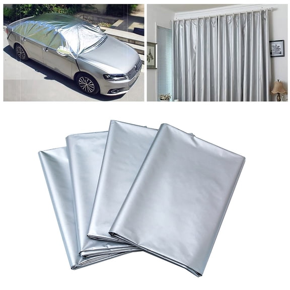 CoreLiving Blackout Shade Cloth Fabric - Silver Waterproof Sunshade & Light Blocking Material, Drapery Sun Protection Cloth by the Yard
