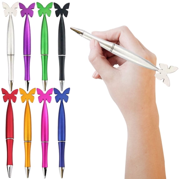 CoreLiving Butterfly Decorative Pens for Women and Adults, 1 Pack Elegant Gel Ink Pens with Black Ink, Aesthetic Floral Party Favors for Wedding and Events