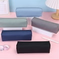 thumbnail image 1 of CoreLiving Canvas Pencil Bag Portable Pencil Pouch with Handle Water Resistant Simple Office Pen Case for Adults Aesthetic Blue Stationery, 1 of 6