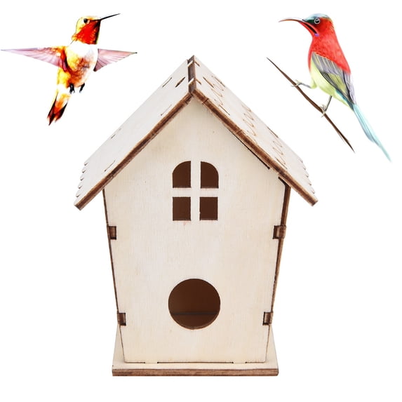 CoreLiving Carbonized Wooden Bird Houses for Outside with Predator Guard Sturdy Nesting Boxes for Bluebird Wren Swallow Finch Easy Cleaning Birdhouse