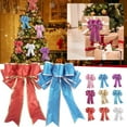 thumbnail image 1 of CoreLiving Christmas Tree Bows and Ribbon Set, Glitter Wreath Bows for Large Christmas Tree Decorations, Big Festive Bow for Xmas Party, Fireplace Mantel, Gift Box Decor, 1 of 7