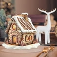 thumbnail image 1 of CoreLiving Classic Candy Cane Gingerbread House 2D Acrylic Flat Standing Ornament for Christmas Tabletop Decor, Festive Holiday Desk Display, 1 Pack, 1 of 9