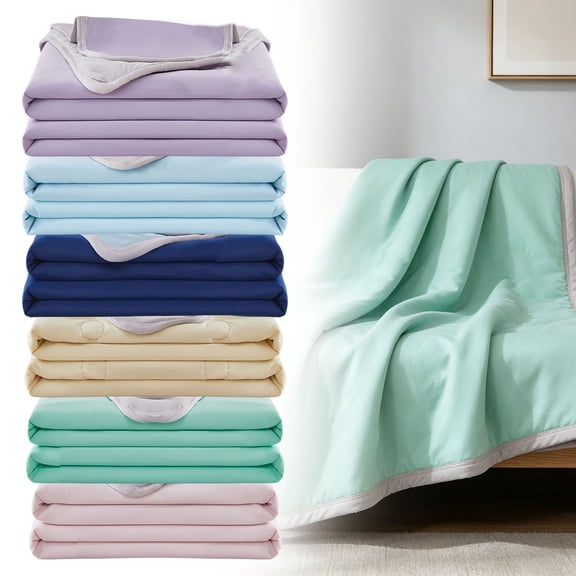 CoreLiving Cooling Blanket for Hot Sleepers, Double Sided Cold Effect Summer Throw Blanket, Lightweight Breathable Mellow Blanket for Couch and Bed, 40"x 60", 1 Pack