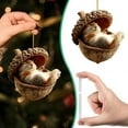 thumbnail image 1 of CoreLiving Cozy Forest Christmas Ornaments, Acorn Dreams Woodland Animal Decor Set, Rustic Christmas Tree Ornaments, Cute 2D Flat Acrylic Holiday Home Decor for Gifting, 1 of 8