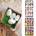 thumbnail image 1 of CoreLiving DIY White Plastic Easter Egg Set with Paint Markers, Jumbo Blank Hanging Eggs for Creative Art & Holiday Decorations, 6 Count Bulk Easter Crafts for Adults, 1 of 9