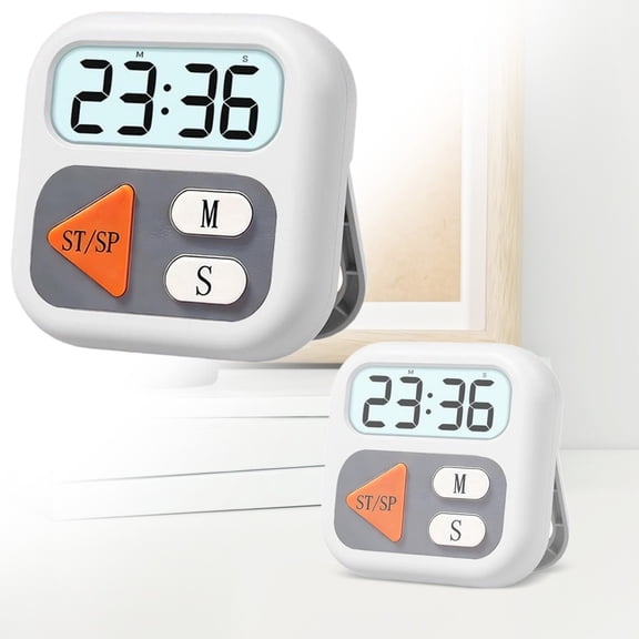 CoreLiving Digital Kitchen Timer, Countdown Countup Timer with Large LED Display, Adjustable Volume, Productivity Desk Timer for Cooking, 1 Pack Included