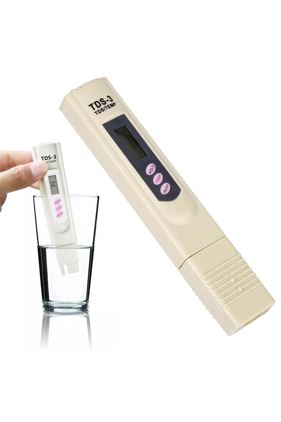 Digital TDS Meter Water Tester, High Precision PPM Water Quality Tester for Drinking Water, Aquariums, Hydroponics, and Swimming Pools, 0-9999 ppm Measurement Range, Grey