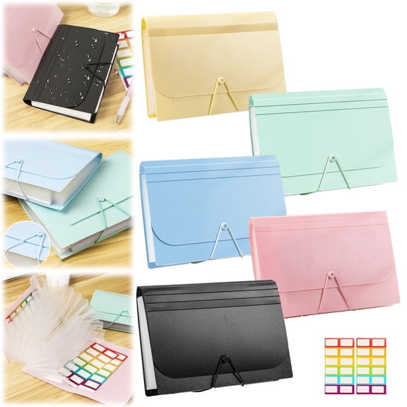 CoreLiving Document Organizer Accordion File Folder Small Expanding File Holder with 13 Pockets for Receipts Coupons Bills Check Cards Business Essentials Filing Folders Office Organization