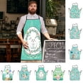 thumbnail image 1 of CoreLiving Easter Bunny Eggs Plaid Buffalo Check Chef Bib Apron 23x30 Inch Adjustable Neck Washable Cotton Blend for Men Women Cooking Grilling Gardening, 1 of 7
