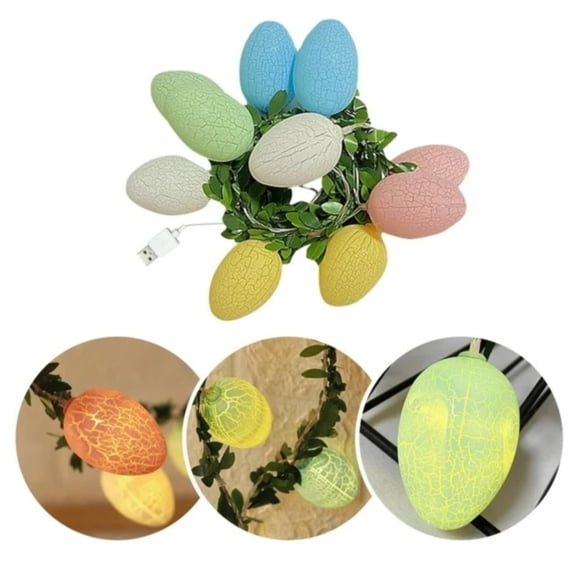 CoreLiving Easter Egg Lights String Fairy Lights Battery Operated, 6.5ft 10 LED Pink Green Red Heart Star Twinkle Lights for Indoor Outdoor Home Table Mantel Party Decor