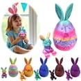 thumbnail image 1 of CoreLiving Easter Eggs 3D Printed Mini Bunny Inside Surprise Figurine Set Colorful Rabbit Animal Toys Prefilled Easter Eggs Bulk Basket Stuffers for Party Favors Spring Holiday Decor Gifts, 1 of 8
