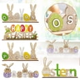 thumbnail image 1 of CoreLiving Easter Home Decor Indoor Wooden Bunnies Spring Decorations Farmhouse Easter Decor for Home Office Kitchen Table Centerpieces Tiered Tray Decor Shelf Decor Mantel Decor Indoor Spring Decor, 1 of 9