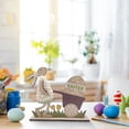 thumbnail image 1 of CoreLiving Easter Table Decorations Wooden Bunny Rabbit Sign Farmhouse Spring Decor for Indoor Home Mantel Tiered Tray Office Party Centerpiece Rustic Decor, 1 of 7