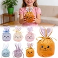 thumbnail image 1 of CoreLiving Easter Treat Bags Bulk Soft Plush Velvet with Rabbit Ear Design Drawstring Closure 4.3 Inch Mini Gift Pouches for Candy Goodie Holders Party Favors, 1 of 3