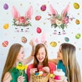 thumbnail image 1 of CoreLiving Easter Window Stickers Oil Painting Happy Bunny Eggs Spring Decorations for Indoor Glass Windows Home Office Holiday Party Supplies Gift Ideas, 1 of 6