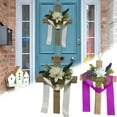 thumbnail image 1 of CoreLiving Easter Wreath He Is Risen Cross Religious Spring Wreath for Front Door Christian Lent Decor Boxwood Wall Hanging Sign for Home Farmhouse Porch, 1 of 7