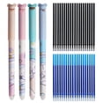 thumbnail image 1 of CoreLiving Erasable Gel Pens 0.5mm Fine Point for Writing, Cute Animal Design Retractable Pens with 20 Ink Refills for Note Taking, 4-Piece Set (Black), 1 of 6