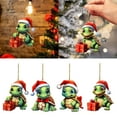 thumbnail image 1 of CoreLiving Frog Ornaments for Christmas Tree, Funny Animal Themed 2 Side Printed Flat Acrylic Keepsake, Xmas Hanging Decor for Holiday Home Party Festive Decorations, 1 of 5