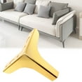 thumbnail image 1 of CoreLiving Furniture Legs Set of 1, 4 Inch Modern Triangle Metal Feet in Luxury Gold Finish for Sofa Cabinet Dresser Couch Chair Ottoman Replacement, 1 of 7