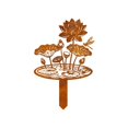 thumbnail image 1 of CoreLiving Garden Stake Decorative Yard Statues Metal Art for Outside Rustic Cat Decor Weather Resistant Lawn Ornament Durable Brown Metal Statue, 1 of 9