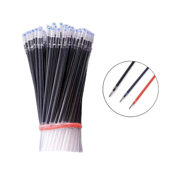 CoreLiving Gel Pen Refills Black Ink, Fine Point 0.5 mm Needle Tip Replacement Refills for Pens, Smooth No Bleed Writing, Universal Fit for Many Pen Types, 50 Pack