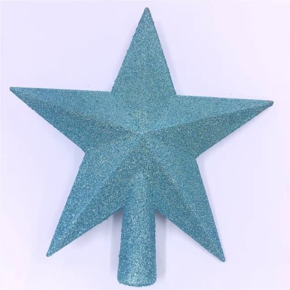 CoreLiving Glitter Star Tree Topper, 8 inch Sparkling Lightweight Mini Star, Perfect Decorative Topper for Small Tabletop or Desk Top Holiday Christmas Trees
