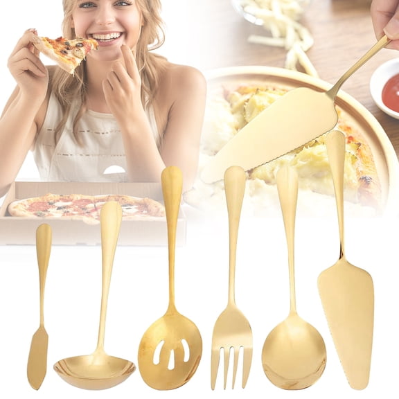 CoreLiving Gold Silverware Set, Premium Stainless Steel Flatware Cutlery Set for 6, Elegant Satin Finish Gold Utensils Set for Home Kitchen Dining Table