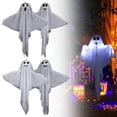 thumbnail image 1 of CoreLiving Halloween Hanging Ghost Decorations with LED Lights, Spooky Swinging Ghost Outdoor Decor for Halloween Porch Decor, Yard Decorations and Outdoor Holiday Displays, 1 of 10