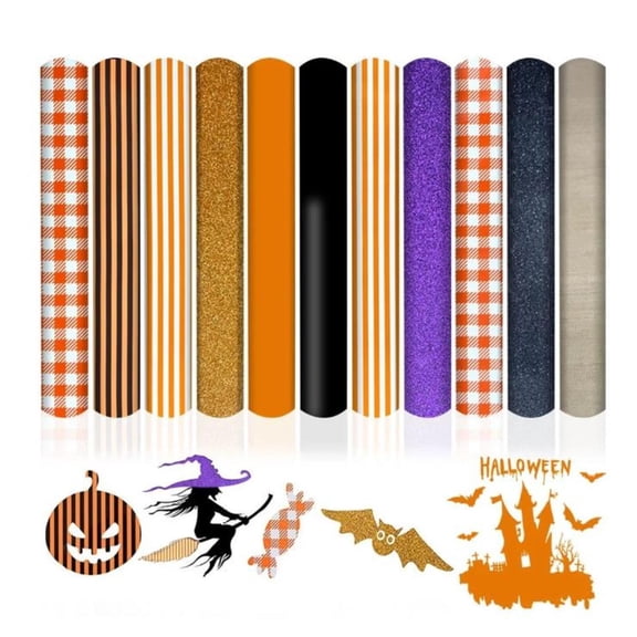 CoreLiving Halloween Iron on Transfers Heat Transfer Vinyl Sheets HTV Sheets for T Shirts Hoodies Festive Apparel Crafts DIY Halloween Decorations