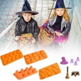 thumbnail image 1 of CoreLiving Halloween Silicone Molds Halloween Baking Supplies Ghost Mold Bat Witch Hat Candy Tray for Halloween Cake Decorations Party Cupcake Toppers, 1 of 6