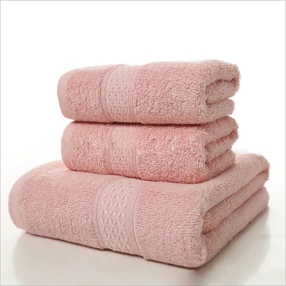CoreLiving Hand Towels, Ultra Thick Soft Absorbent Cotton Bathroom Hand Towel in Light Pink with Hanging Loop, 28x55 Inches, 1-Pack