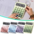 thumbnail image 1 of CoreLiving Handheld Style Desktop Calculator with Jumbo 12-Digit LCD Screen and Extra Large Button Keys, Reliable Basic Four Function Power Battery for Office Home Desk Accessories, Purple, 1 of 9