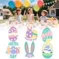 thumbnail image 1 of CoreLiving Happy Easter Banner Decorations, Bunny Rabbit Egg Spring Backdrop Table Cover, Foil Balloons Printed Latex Balloons Hanging Swirls Garland Cake Topper for Home Office Indoor Party, 1 of 5