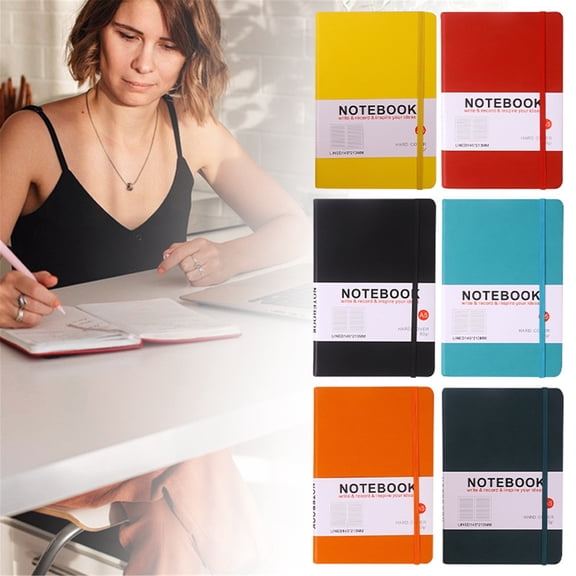 CoreLiving Hardcover A5 Lined Journal Notebook, College Ruled Pages for Writing, Professional Notebook for Office Business Work, 160 Pages/80 Sheets, Yellow