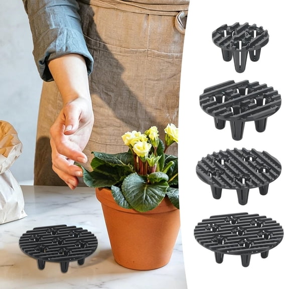 CoreLiving Heavy Duty Plant Level Pot Elevator, Adjustable Plant Riser for Indoor Pots and Outdoor Planters, Pot Feet for Drainage and Prevent Rot