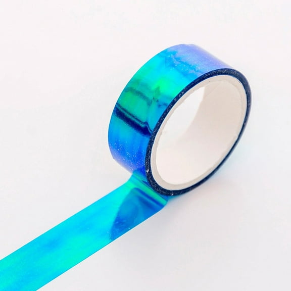 CoreLiving Holographic Washi Tape Iridescent Glitter Decorative Art Craft Tape Set 0.6 Inch x 16.4 Feet Assorted Colors